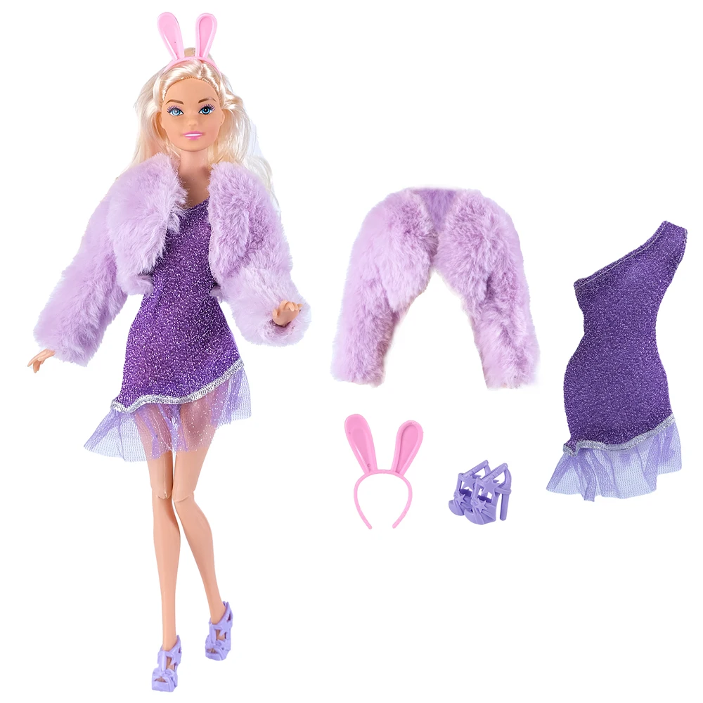 NK 1 Set 11.5 inch Doll Clothes Accessories Dance Toy : Hairband +Jacket +Glitter Dress +High Heels Dollhouse Miniatures
NK 1 Set 11.5 inch Doll Clothes Accessories Dance Toy : Hairband +Jacket +Glitter Dress +High Heels Dollhouse Miniatures