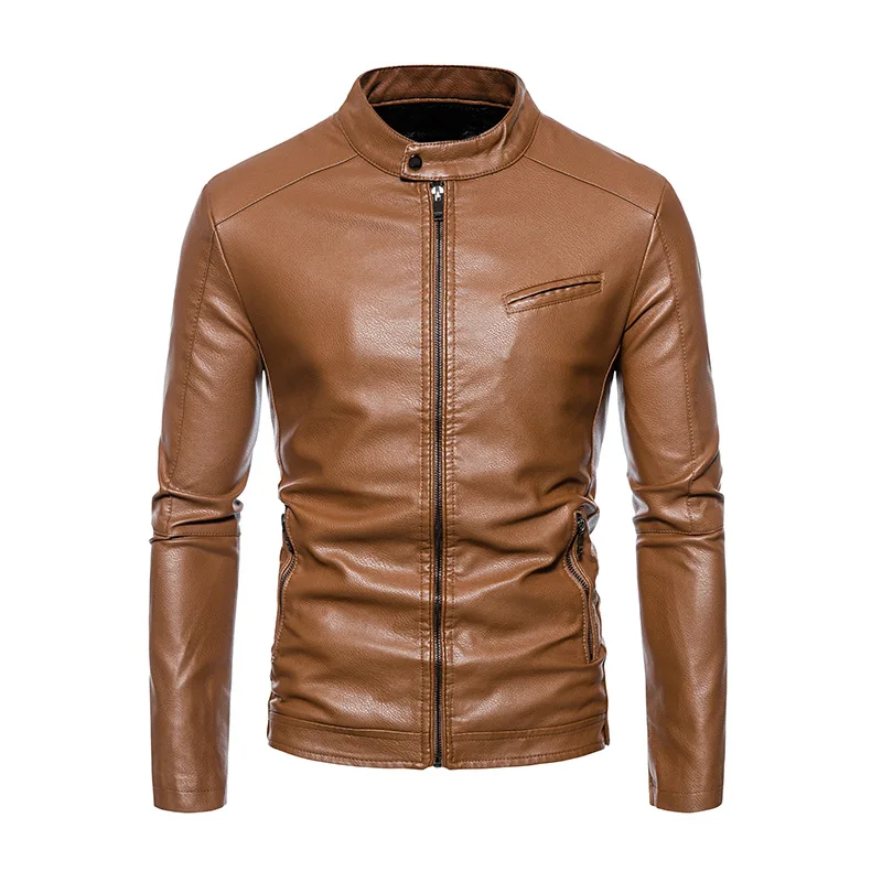 Осень-зима, новая мода, мужские повседневные модные тонкие простые базовые куртки из искусственной кожи с воротником-стойкой и длинным рукавом, мужские пальто, топы
Осень-зима, новая мода, мужские повседневные модные тонкие простые базовые куртки из искусственной кожи с воротником-стойкой и длинным рукавом, мужские пальто, топы