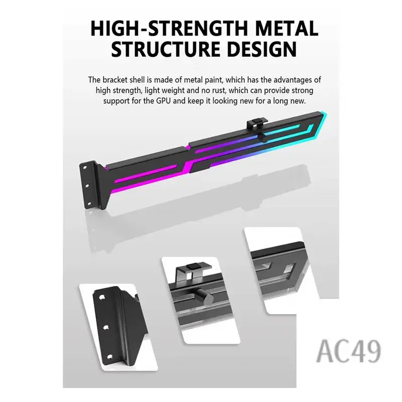 C9-ARGB 5V 3PIN Graphics Card Bracket Adjustable Height ARGB AURA SYNC Computer Graphics Card VGA Bracket
C9-ARGB 5V 3PIN Graphics Card Bracket Adjustable Height ARGB AURA SYNC Computer Graphics Card VGA Bracket