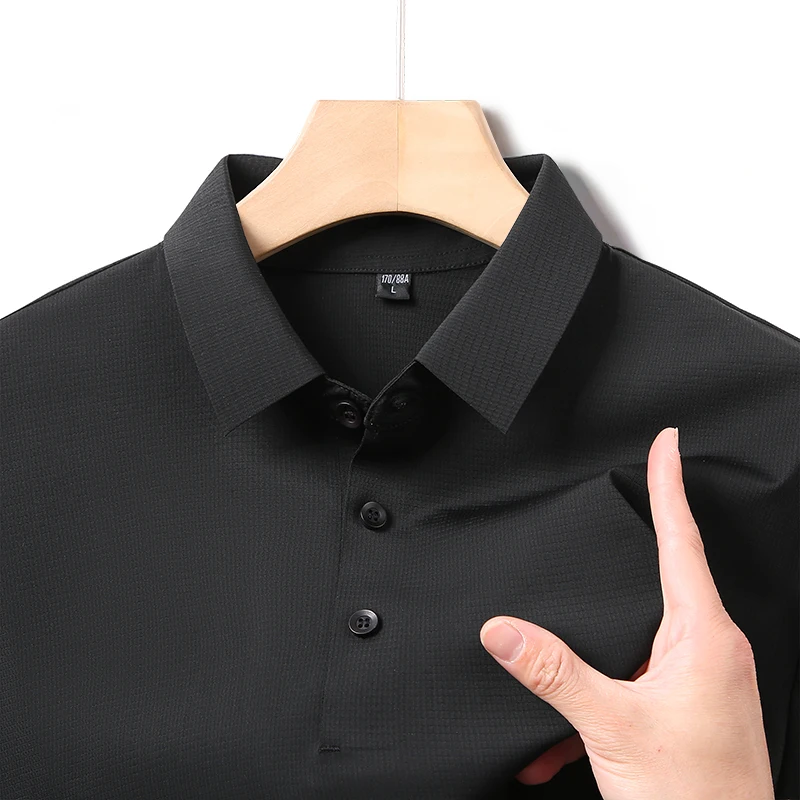Solid Color Casual Ice Silk Shirts for Men Lightweight Stretch Polo Men's Summer Breathable Lapels Polo Shirt Short Sleeve Male
Solid Color Casual Ice Silk Shirts for Men Lightweight Stretch Polo Men's Summer Breathable Lapels Polo Shirt Short Sleeve Male