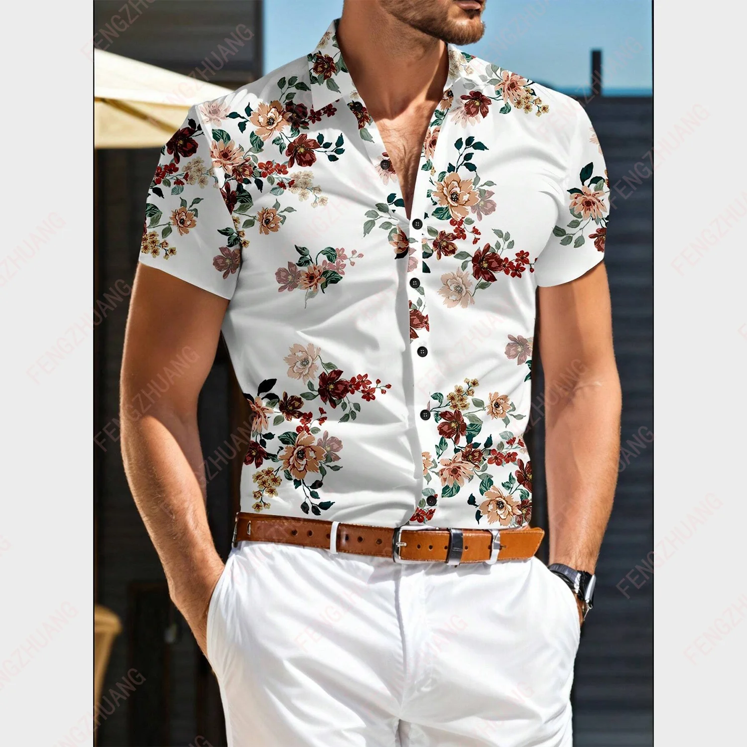 Fashionable Short Sleeve Floral Print Simple Daily Shirt Baggy Button Up Graphic Colorful Shirt For Boyfriend Gift
Fashionable Short Sleeve Floral Print Simple Daily Shirt Baggy Button Up Graphic Colorful Shirt For Boyfriend Gift