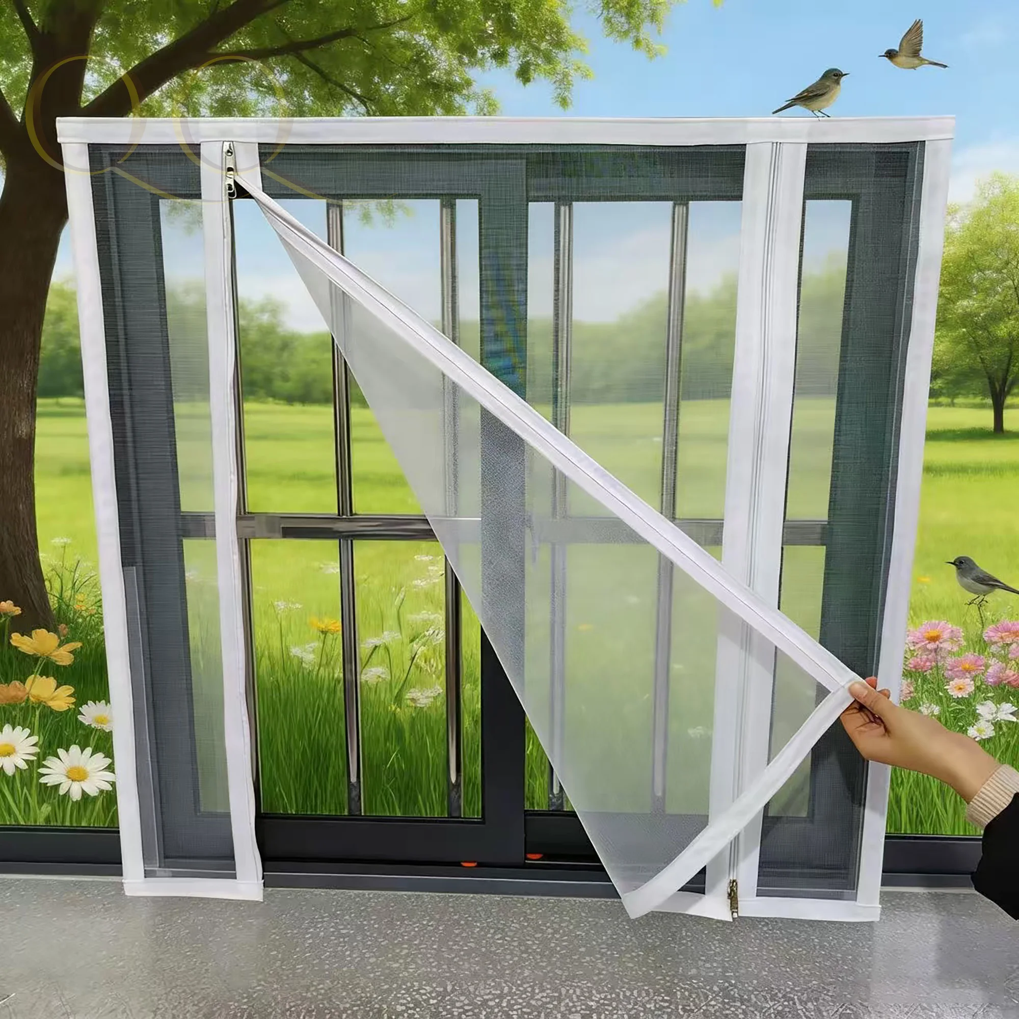 Double Zipper White Side Opening Mosquito Screen Window, Detachable, Custom Self-adhesive, Non Perforated, Indoor Specific
Double Zipper White Side Opening Mosquito Screen Window, Detachable, Custom Self-adhesive, Non Perforated, Indoor Specific
