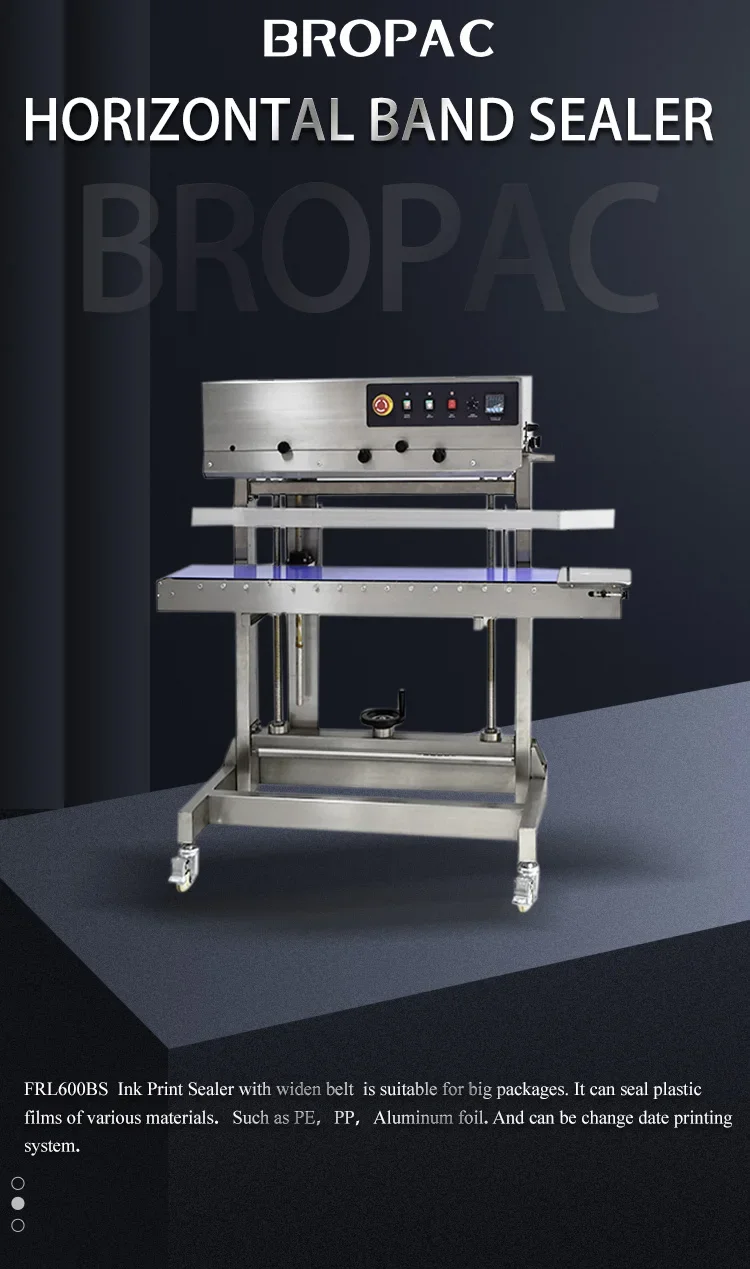 Automatic FRL600BS Heavy-Duty Vertical Band Sealer Plastic Bags Sealing Machines for Beverage Quilt Rice Liquid Packaging Foil
Automatic FRL600BS Heavy-Duty Vertical Band Sealer Plastic Bags Sealing Machines for Beverage Quilt Rice Liquid Packaging Foil