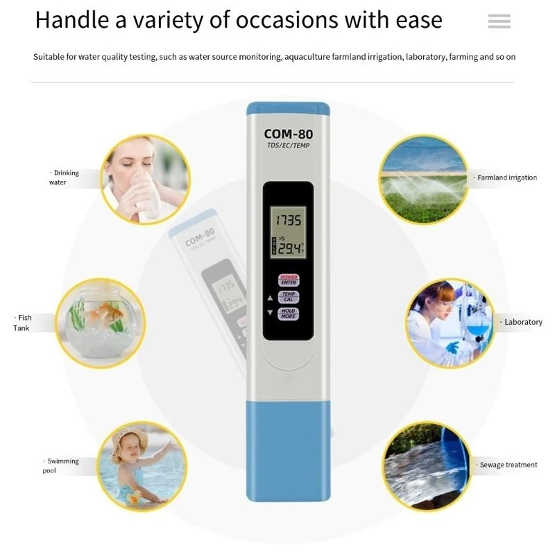 Salinity Tester Digital Waterproof Outdoor Camping Water Tester for Salts Water Pools with Temperature Monitoring .Y1QB
Salinity Tester Digital Waterproof Outdoor Camping Water Tester for Salts Water Pools with Temperature Monitoring .Y1QB