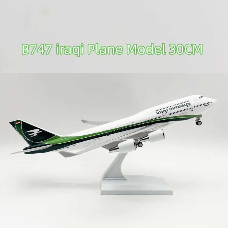 Масштаб 1/240 самолета Iraqi Airways B747 30 см, пластиковая модель самолета, миниатюрный самолетик из смолы с подставкой для колес, сувенирный самолет, игрушка
Масштаб 1/240 самолета Iraqi Airways B747 30 см, пластиковая модель самолета, миниатюрный самолетик из смолы с подставкой для колес, сувенирный самолет, игрушка