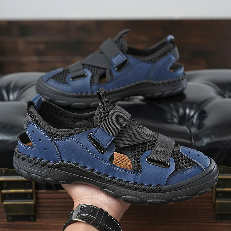 38-46 Men's Shoes Hand Sewn Fashion Casual Shoes Hollow Breathable Comfortable Mesh Shoes Outdoor Large Men's Sandals Slippers
38-46 Men's Shoes Hand Sewn Fashion Casual Shoes Hollow Breathable Comfortable Mesh Shoes Outdoor Large Men's Sandals Slippers