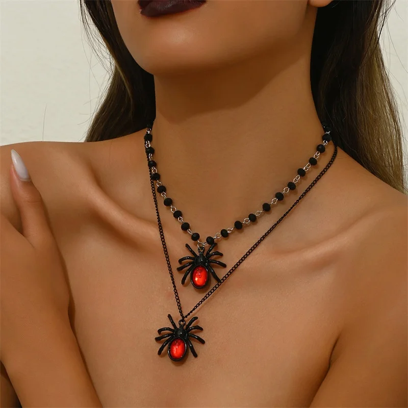 Dark Gothic Style Necklace Creative And Design Sense Multi Layered Simulated Spider Necklace Cold Style Halloween Accessory
Dark Gothic Style Necklace Creative And Design Sense Multi Layered Simulated Spider Necklace Cold Style Halloween Accessory