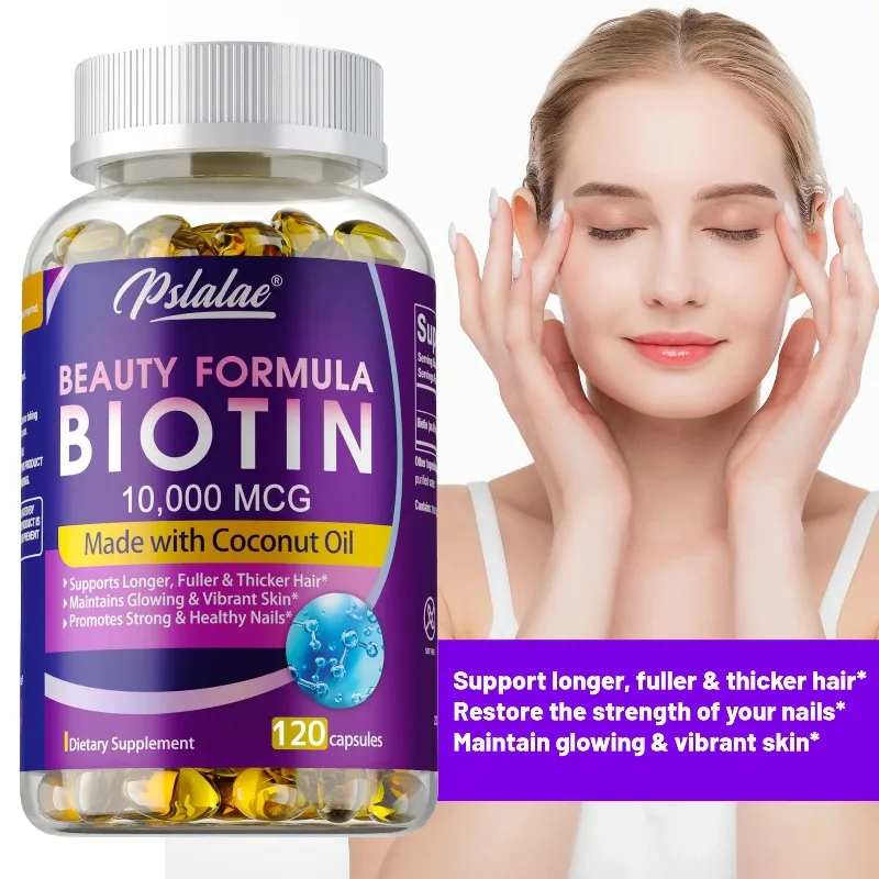 Biotin Supplements - Contains Coconut Oil, Antioxidant, Supports Healthy Skin and Nails, Promote Hair Growth, Energy Metabolism
Biotin Supplements - Contains Coconut Oil, Antioxidant, Supports Healthy Skin and Nails, Promote Hair Growth, Energy Metabolism