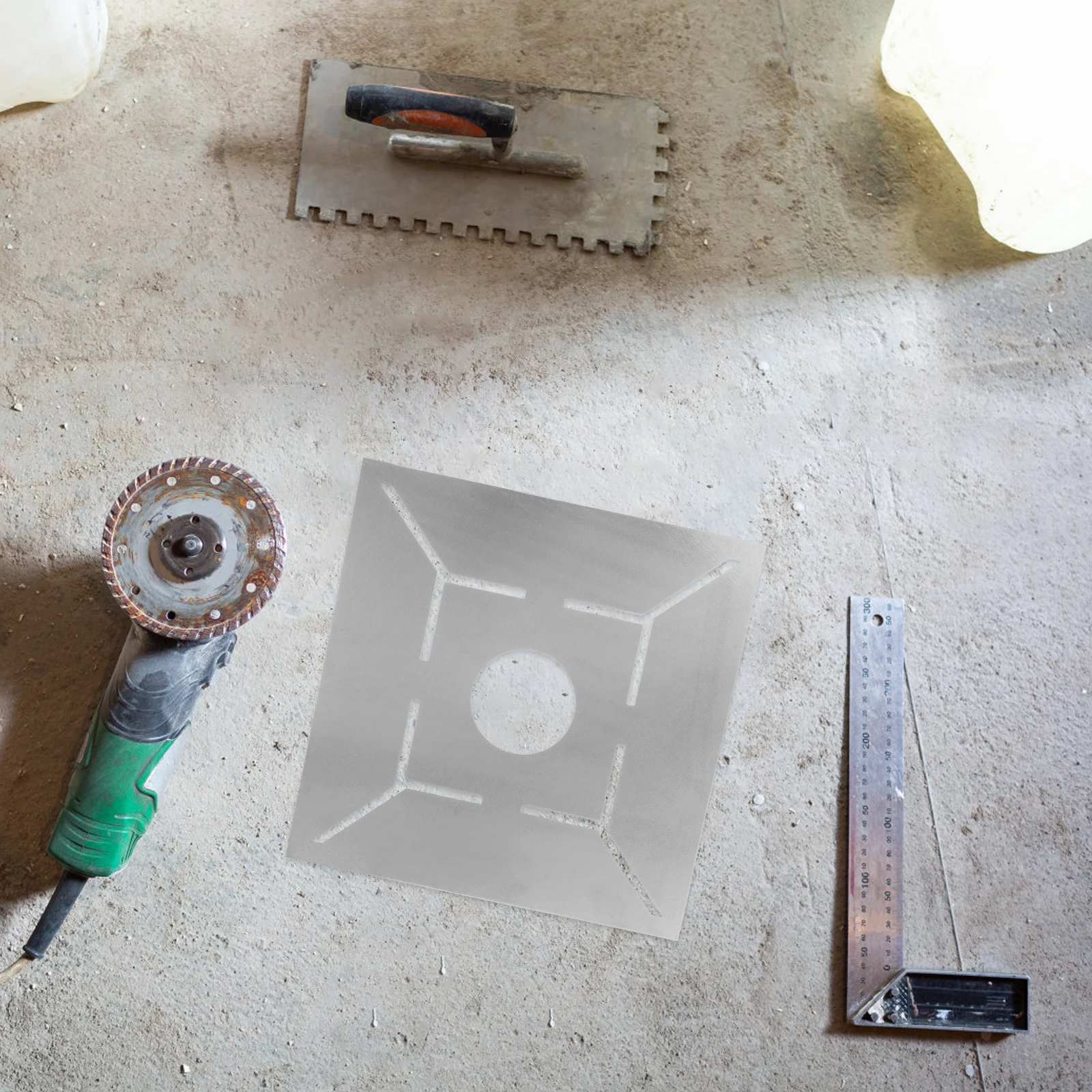 Stainless Steel 20x20cm 50 Holes Tile Measuring Positioning Ruler Floor Drain Cutting Tool Accurate Measurement Tiles Layout
Stainless Steel 20x20cm 50 Holes Tile Measuring Positioning Ruler Floor Drain Cutting Tool Accurate Measurement Tiles Layout