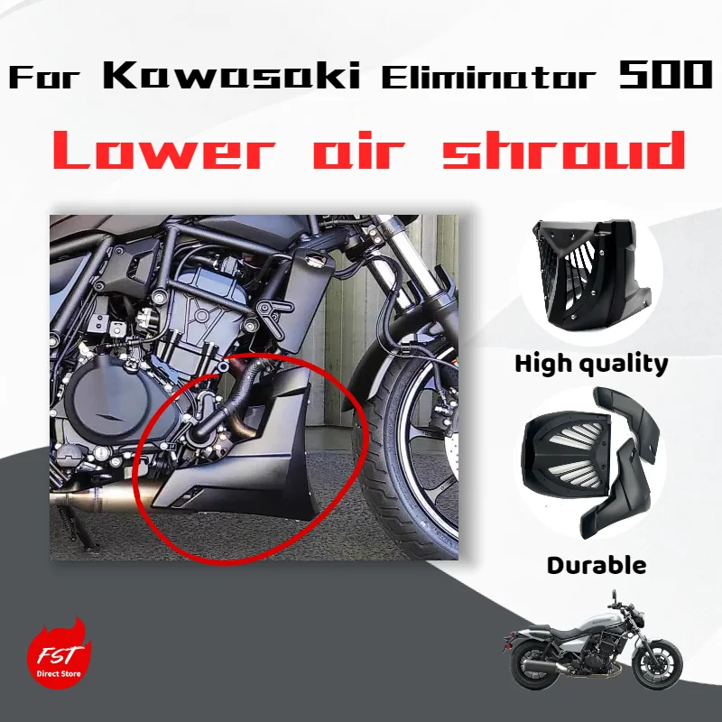 For Kawasaki Eliminator 500: Full-coverage lower fairing and engine underbody plate
For Kawasaki Eliminator 500: Full-coverage lower fairing and engine underbody plate
