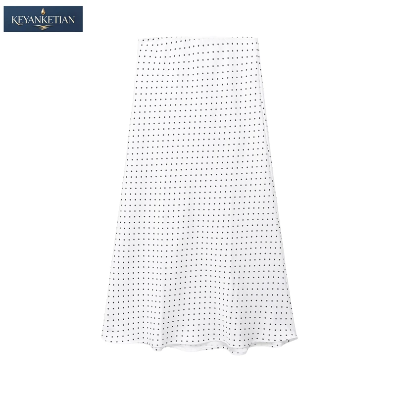 KEYANKETIAN Elegant High Waist Midi Skirt Satin Polka Dot Print Flowy A Line Silky Elastic Waist Casual Office Long Maxi Skirt
KEYANKETIAN Elegant High Waist Midi Skirt Satin Polka Dot Print Flowy A Line Silky Elastic Waist Casual Office Long Maxi Skirt