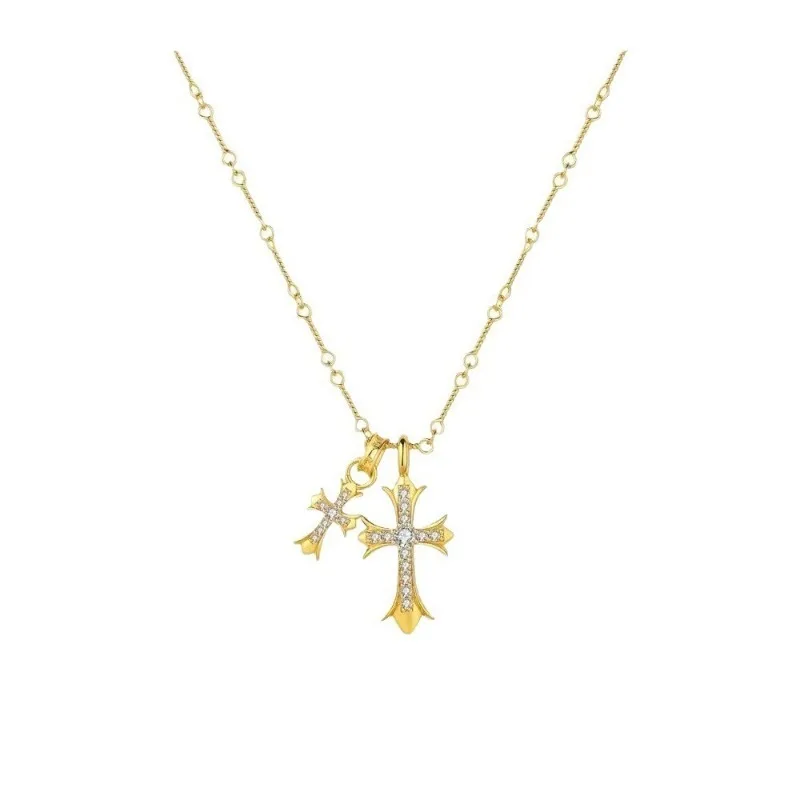Chaoxuan Retro Cross Necklace, Thai Silver Pendant for Men and Women, Gold and Silver Do Not Fade.
Chaoxuan Retro Cross Necklace, Thai Silver Pendant for Men and Women, Gold and Silver Do Not Fade.