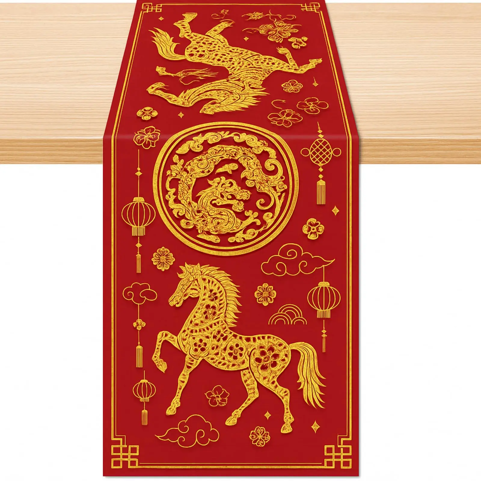 2026 Lunar New Year Horse Table Runner - Linen Printed Spring Festival Table Decor, Winter Family Party Kitchen Dining Room
2026 Lunar New Year Horse Table Runner - Linen Printed Spring Festival Table Decor, Winter Family Party Kitchen Dining Room