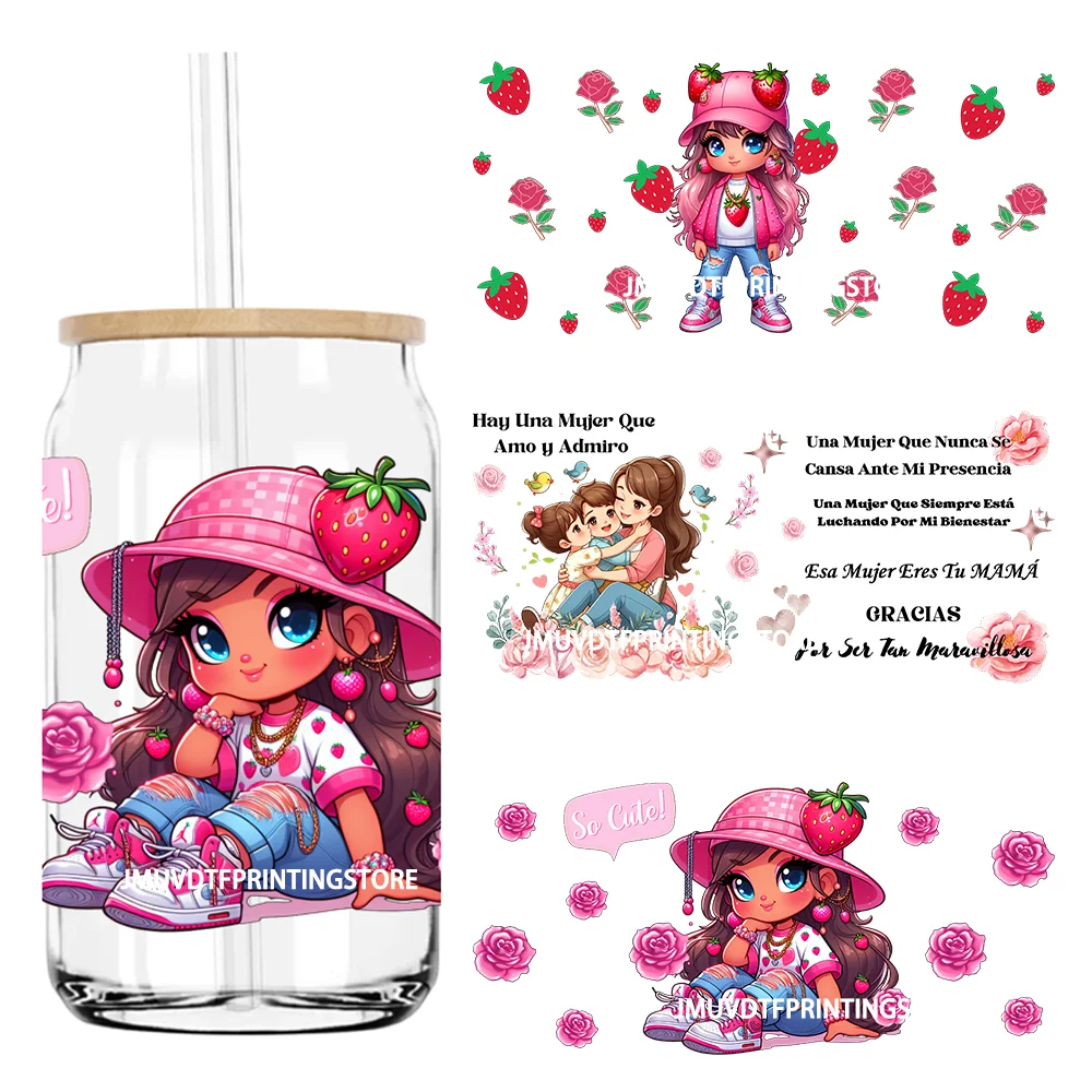 Cartoon Strawberry Girl 16OZ UV DTF Cup Wrap Transfers Stickers Mexican Custom Labels DIY Waterproof Logo For Libbey Glass Can
Cartoon Strawberry Girl 16OZ UV DTF Cup Wrap Transfers Stickers Mexican Custom Labels DIY Waterproof Logo For Libbey Glass Can