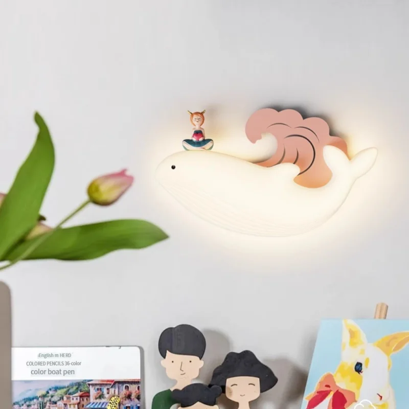 Children's Room Wall Lamp Bedroom Bedside Lamp Simple Modern Cartoon Cute Little Rabbit Whale Boy Girl Room Decoration Lamp LED
Children's Room Wall Lamp Bedroom Bedside Lamp Simple Modern Cartoon Cute Little Rabbit Whale Boy Girl Room Decoration Lamp LED