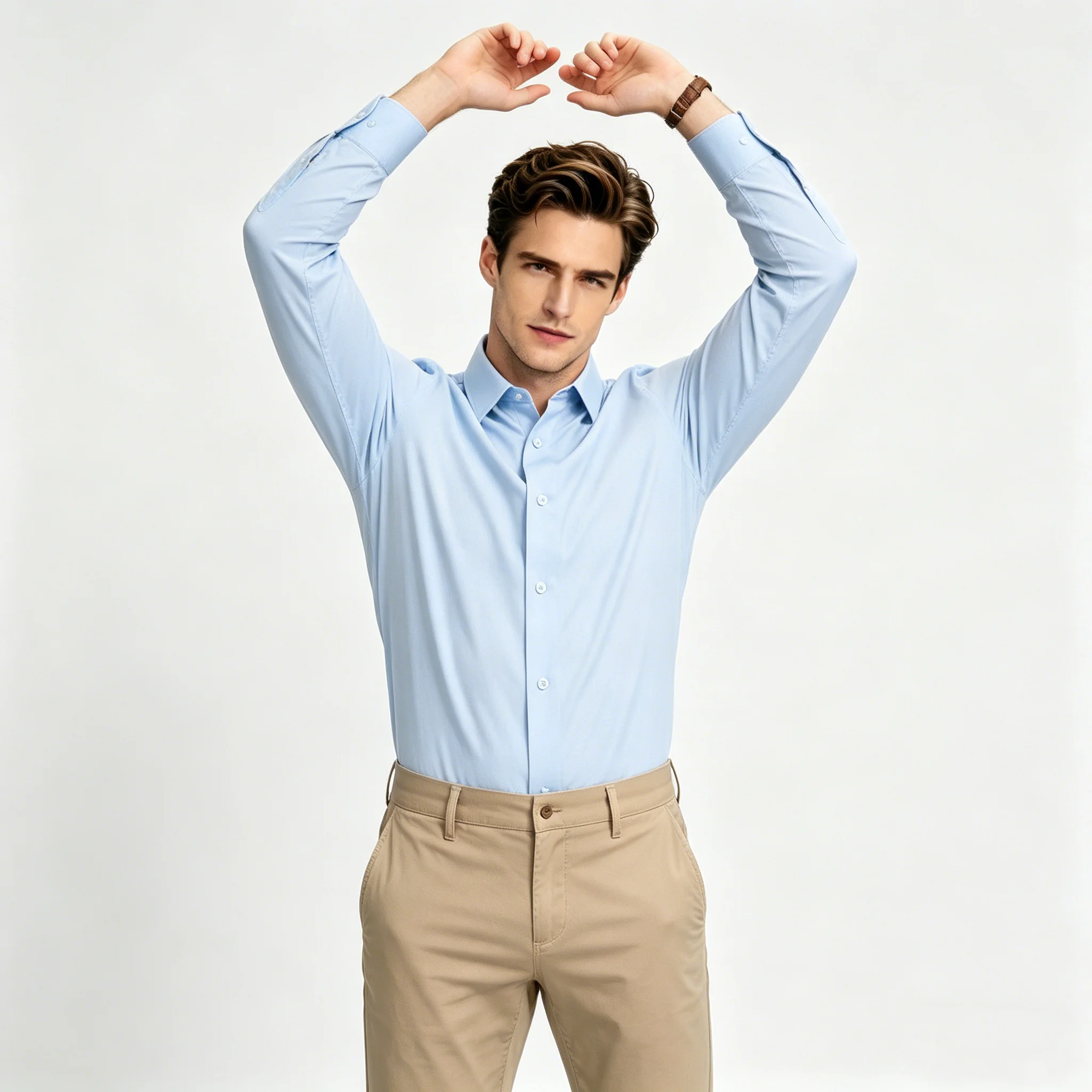2026 Men's Business Long Sleeve Stretch Dress Shirt High Density Silk Material Solid Color No Pocket Stretch Clothes
2026 Men's Business Long Sleeve Stretch Dress Shirt High Density Silk Material Solid Color No Pocket Stretch Clothes