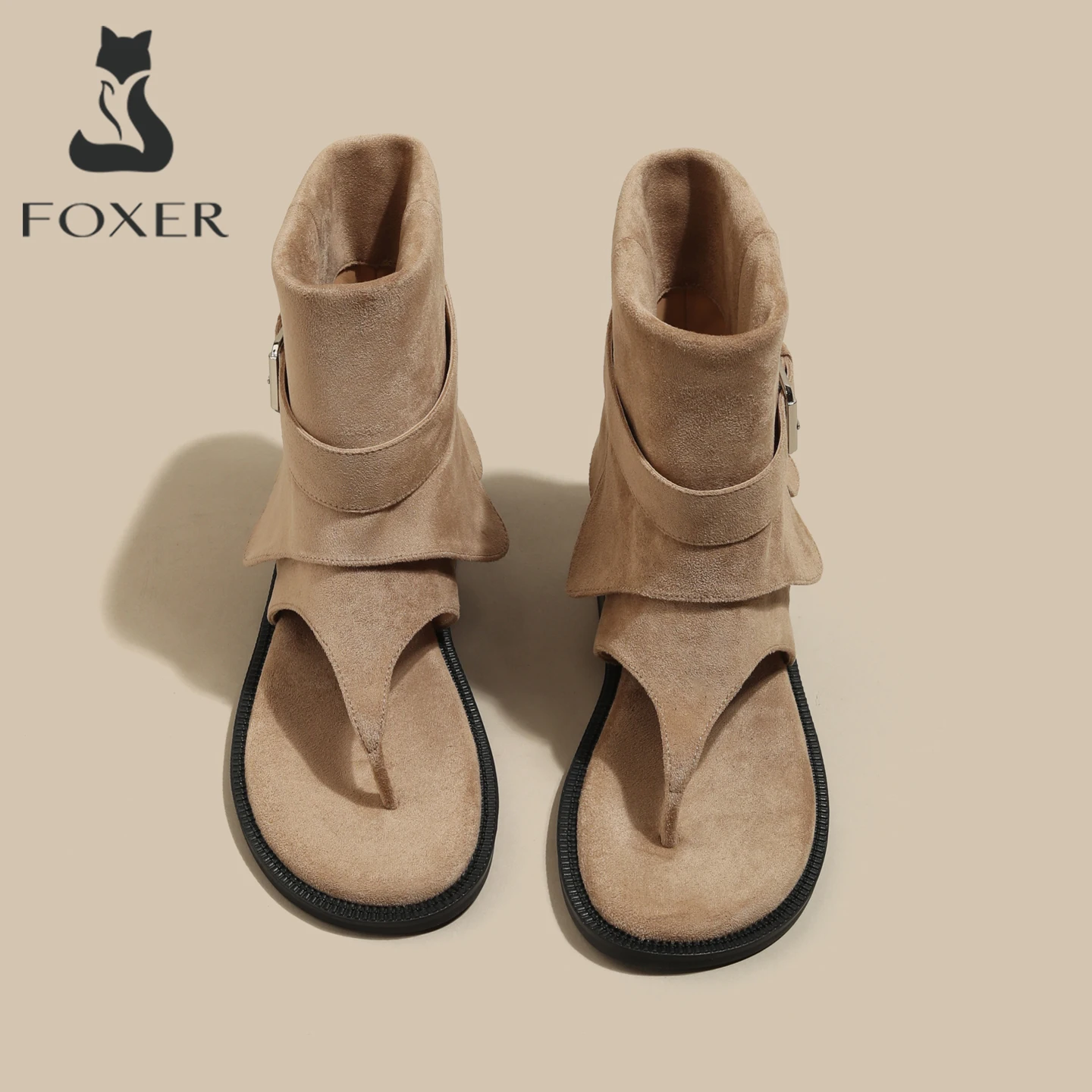 FOXER 2026 New Women's Flat Sandals Flip Flop Soft Sole Ankle Boots Sandals Fashion Casual Non-slip Lady Casual Travel Shoes
FOXER 2026 New Women's Flat Sandals Flip Flop Soft Sole Ankle Boots Sandals Fashion Casual Non-slip Lady Casual Travel Shoes