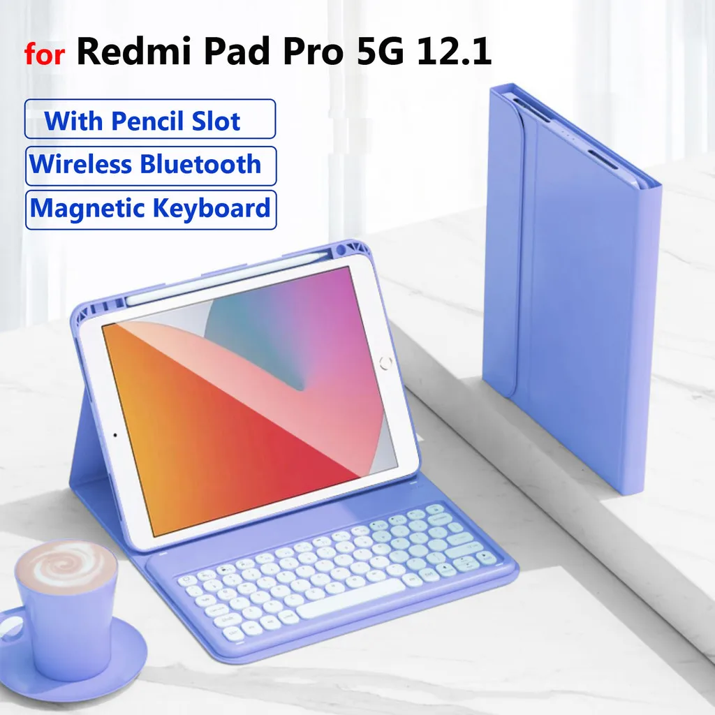 Чехол для клавиатуры для Redmi Pad Pro 5G 12,1 для XiaoMi Poco Pad 12,1, откидная подставка, чехол для беспроводной Bluetooth-клавиатуры с держателем для карандашей
Чехол для клавиатуры для Redmi Pad Pro 5G 12,1 для XiaoMi Poco Pad 12,1, откидная подставка, чехол для беспроводной Bluetooth-клавиатуры с держателем для карандашей