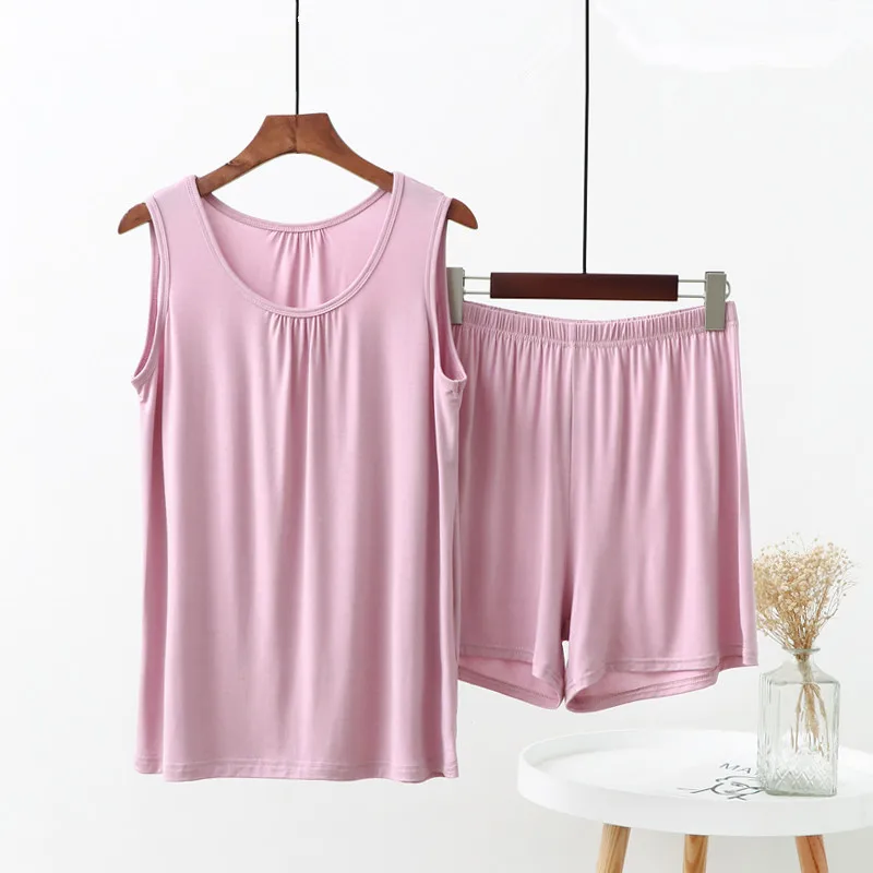 Ladies Modal Loose Mommy Sle Spwear Set Summer Thin Vest orts Outfit Two Piece Set Comfortable Breathable Nightgown
Ladies Modal Loose Mommy Sle Spwear Set Summer Thin Vest orts Outfit Two Piece Set Comfortable Breathable Nightgown