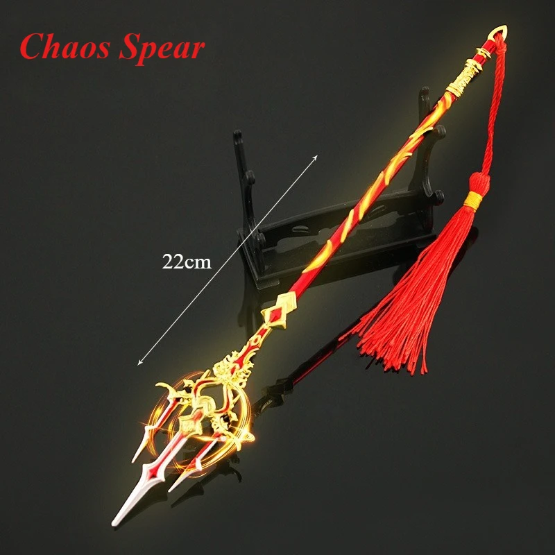 Red and Gold Chaos Spear Mini Replica Edition Metal Trident Keychain, Gaming Collectible Sword Model, Cosplay Prop / Toys Gift
Red and Gold Chaos Spear Mini Replica Edition Metal Trident Keychain, Gaming Collectible Sword Model, Cosplay Prop / Toys Gift