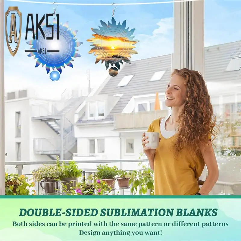 AK51-6Pcs Sublimation Wind Spinner Blanks For Indoor & Outdoor Decorations And Perfect For Women, Mom,Wife Gift
AK51-6Pcs Sublimation Wind Spinner Blanks For Indoor & Outdoor Decorations And Perfect For Women, Mom,Wife Gift