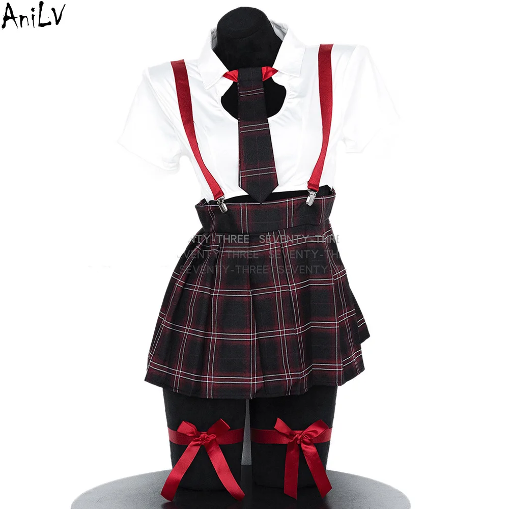 AniLV Halloween Anime College Student Uniform Plaid Pleated Skirt Outfits Cosplay Costume
AniLV Halloween Anime College Student Uniform Plaid Pleated Skirt Outfits Cosplay Costume