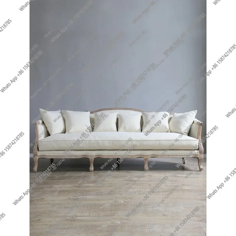 YX French Vintage Solid Wood Fabric Sofa Three-seater Small Apartment Living Room Combination American Log Home Customization
YX French Vintage Solid Wood Fabric Sofa Three-seater Small Apartment Living Room Combination American Log Home Customization