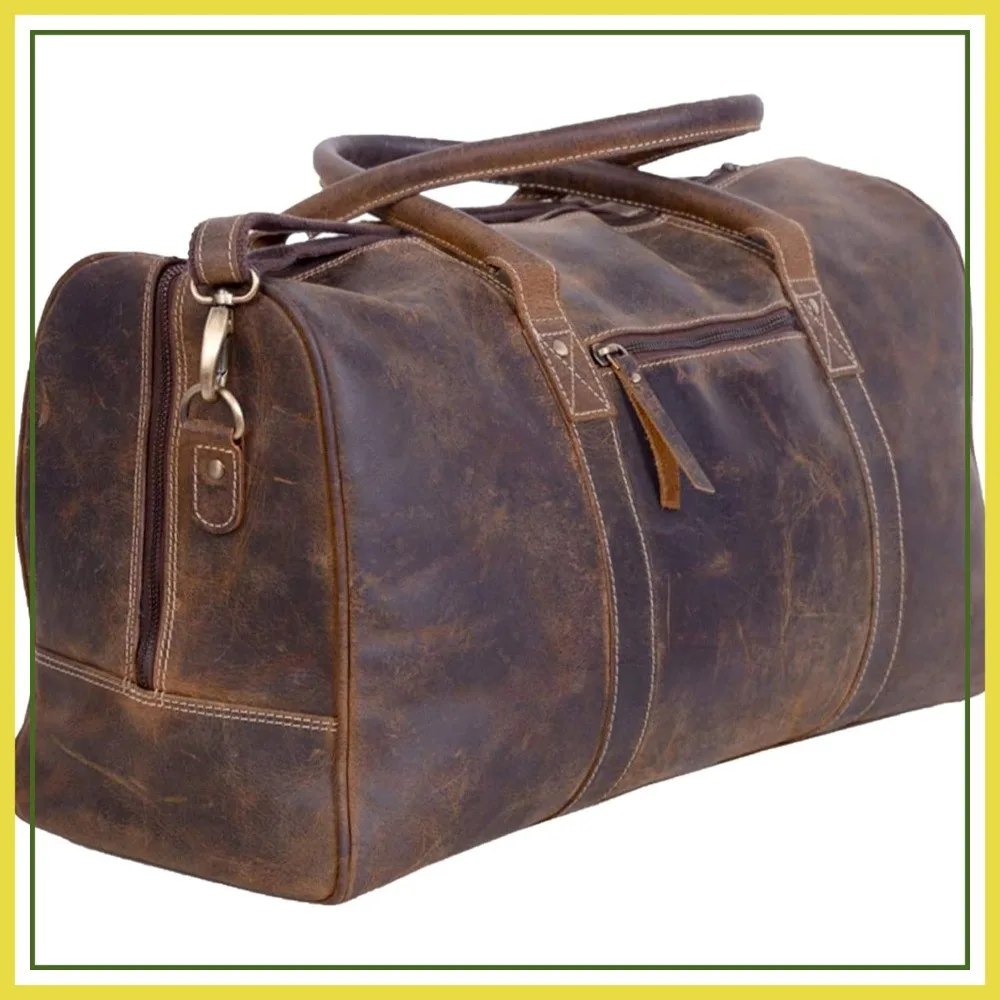 Leather Travel Duffle Bag for Men Women, Cabin Friendly Weekend Bag, Sports Gym Carry On Overnight Duffel
Leather Travel Duffle Bag for Men Women, Cabin Friendly Weekend Bag, Sports Gym Carry On Overnight Duffel