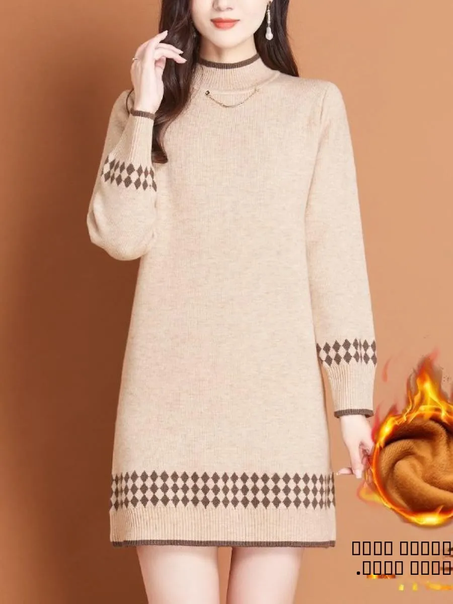 Thiened Inteated Fce Свитер средней длины, женский зимний новый универсальный свитер Dr, длинная теплая одежда на подкладке, женская одежда ...
Thiened Inteated Fce Свитер средней длины, женский зимний новый универсальный свитер Dr, длинная теплая одежда на подкладке, женская одежда ...