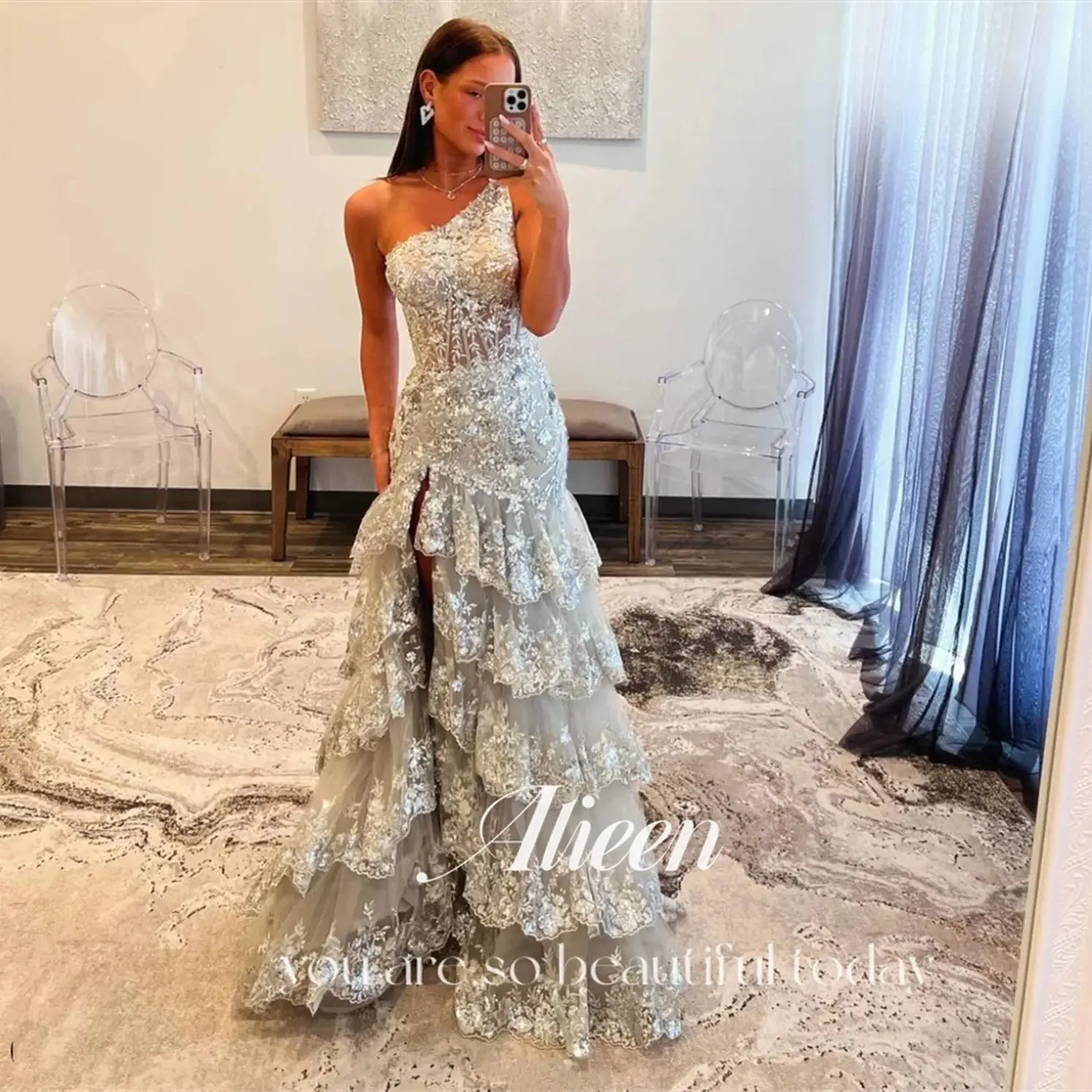 Aileen Customized Prom Dresses 2025 Luxury Elegant Evening Dresses for Special Occasions Vestidos De Noche One Shoulder Shiny
Aileen Customized Prom Dresses 2025 Luxury Elegant Evening Dresses for Special Occasions Vestidos De Noche One Shoulder Shiny