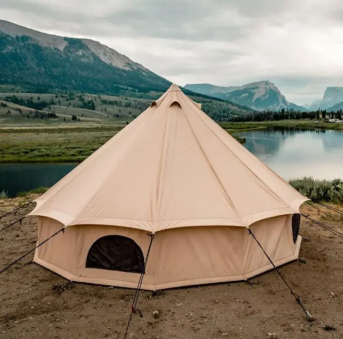 Luxury Cotton Canvas Bell Tent Outdoor Large Party Tent Waterproof Round House Tent
Luxury Cotton Canvas Bell Tent Outdoor Large Party Tent Waterproof Round House Tent