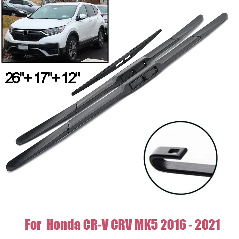 Wiper Front & Rear Wiper Blades Set For Honda CR-V CRV MK5 2016 - 2021 Windshield Windscreen Window Brushes 26"+17"+12"
Wiper Front & Rear Wiper Blades Set For Honda CR-V CRV MK5 2016 - 2021 Windshield Windscreen Window Brushes 26"+17"+12"