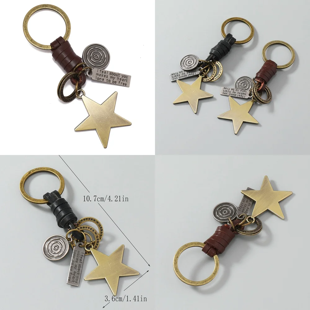 Creative Star Pendant Keychain for Handmade Woven Vintage Keyring Accessories Wholesale for Universal Keys and Bags
Creative Star Pendant Keychain for Handmade Woven Vintage Keyring Accessories Wholesale for Universal Keys and Bags