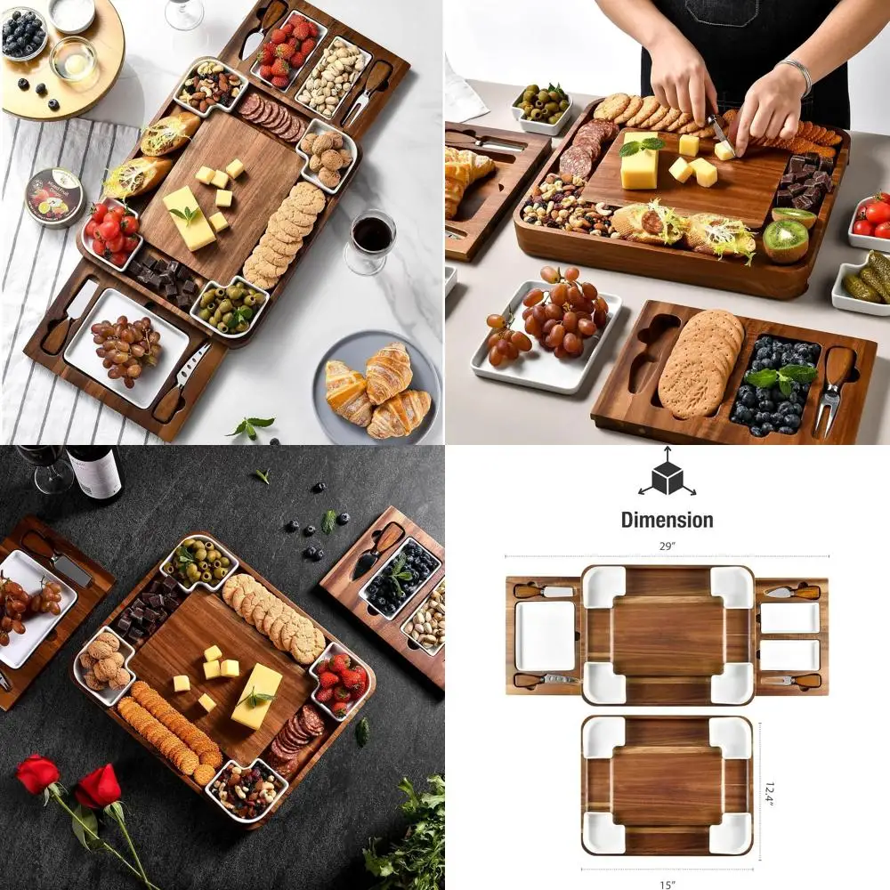 Набор досок для сыра из дерева акации — подарок на новоселье, свадьбу и день рождения для пар из 14 предметов
Набор досок для сыра из дерева акации — подарок на новоселье, свадьбу и день рождения для пар из 14 предметов