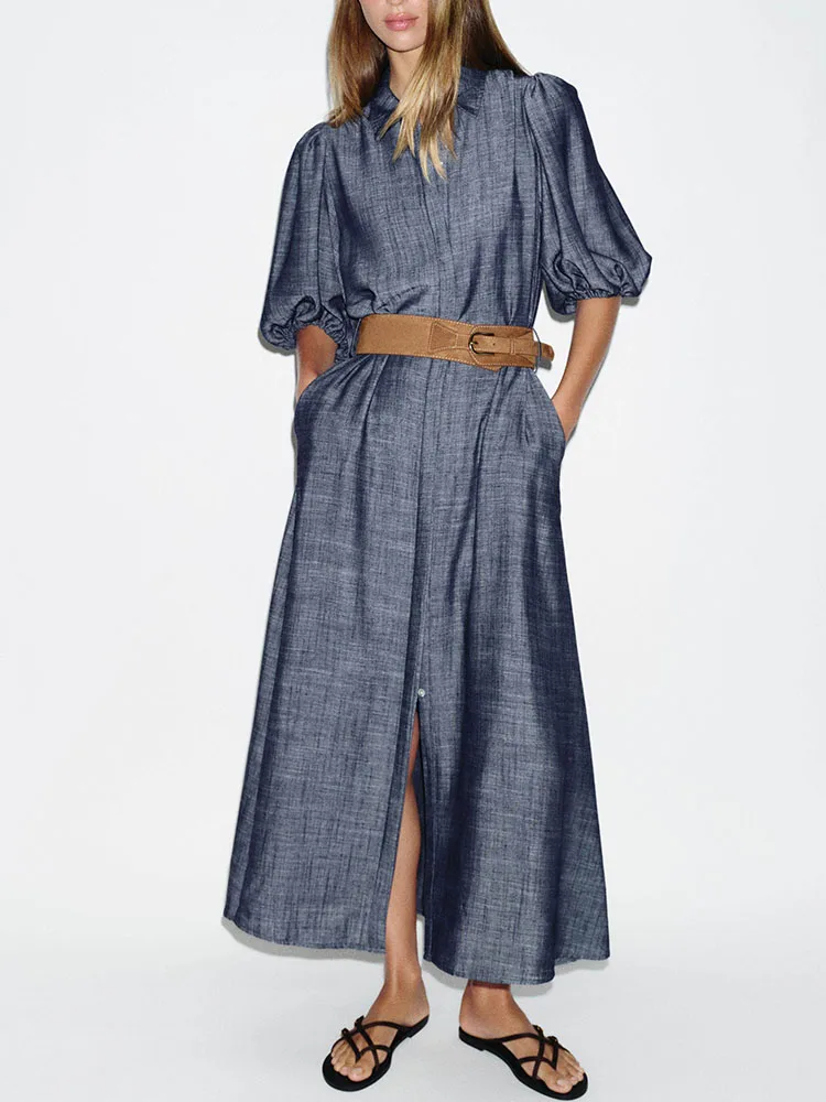 New Summer Women's Dress Midi Skirt Bubble Sleeve Seven Points with Belt ZA2026 Fashionable Ethnic Style Stage Costume
New Summer Women's Dress Midi Skirt Bubble Sleeve Seven Points with Belt ZA2026 Fashionable Ethnic Style Stage Costume