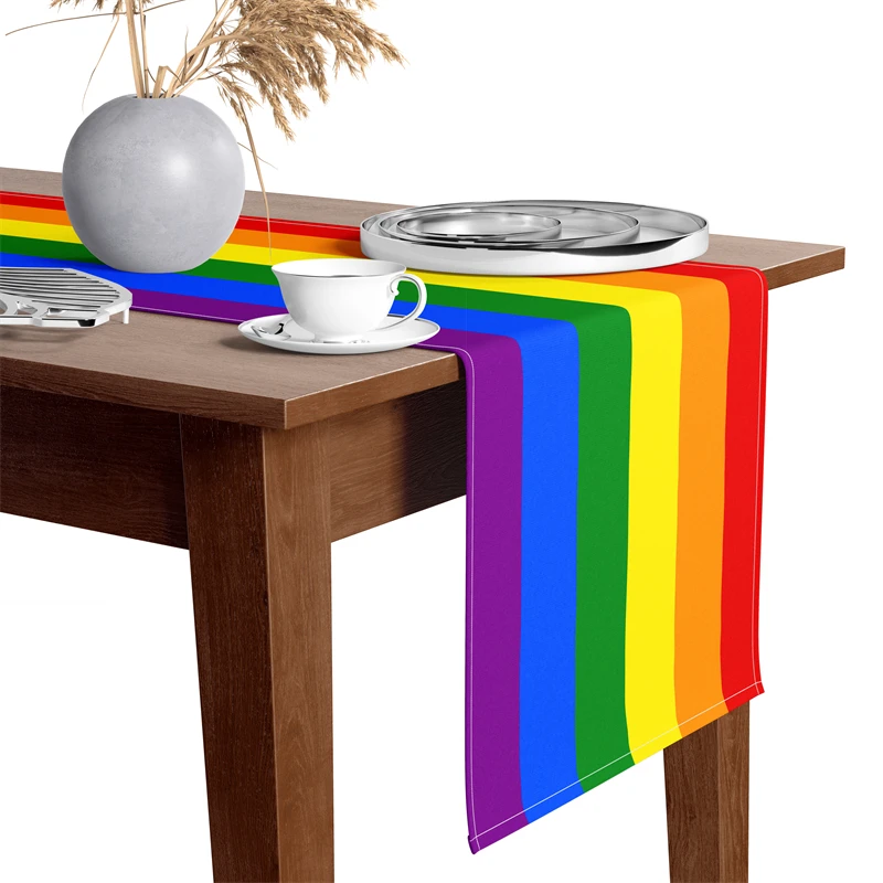 Gaslight Gatekeep Girlboss 6 Stripes Rainbow Flag Gay LGBT Linen Table Runner Decoration
Gaslight Gatekeep Girlboss 6 Stripes Rainbow Flag Gay LGBT Linen Table Runner Decoration