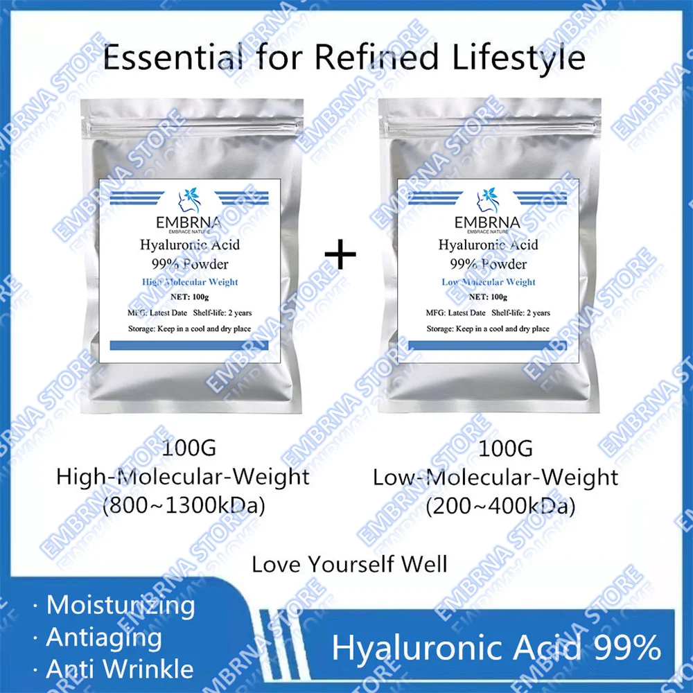 Love Yourself Well Essential for Refined Lifestyle 99% High&Low-Molecular-Weight Hyaluronic Acid Powder Customized Packed
Love Yourself Well Essential for Refined Lifestyle 99% High&Low-Molecular-Weight Hyaluronic Acid Powder Customized Packed