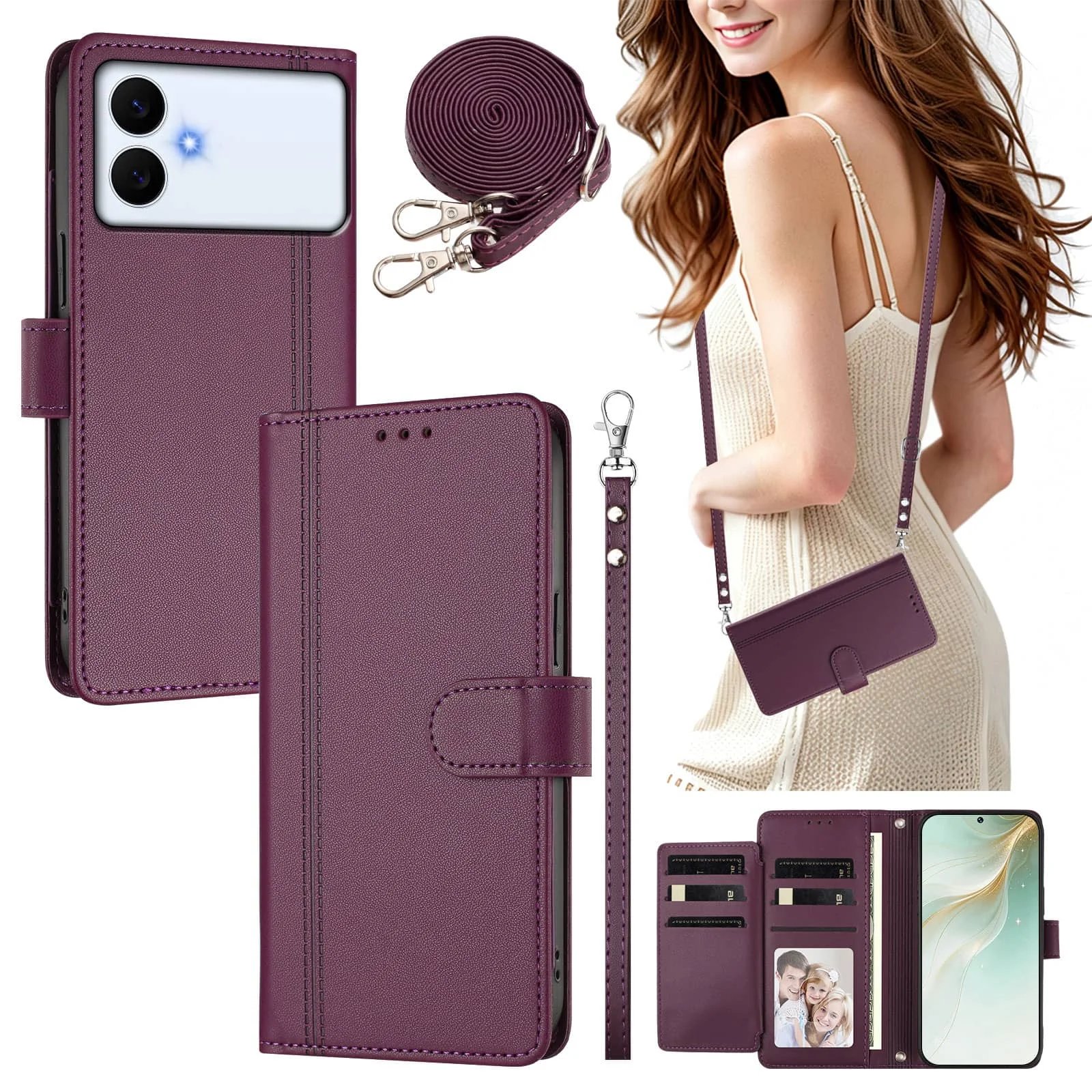 Wallet Case for Samsung Galaxy S26 S25 Edge S24 S23 S22 Ultra Leather Slim Flip Cover Card Holder Magnetic Clasp Kickstand Case
Wallet Case for Samsung Galaxy S26 S25 Edge S24 S23 S22 Ultra Leather Slim Flip Cover Card Holder Magnetic Clasp Kickstand Case