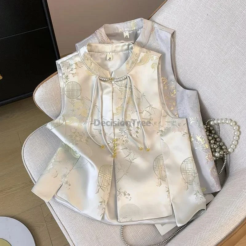 2025 элегантный китайский костюм Тан с пряжкой и кисточкой, жилет, женский повседневный универсальный жилет в винтажном стиле, модный популярный жилет с принтом
2025 элегантный китайский костюм Тан с пряжкой и кисточкой, жилет, женский повседневный универсальный жилет в винтажном стиле, модный популярный жилет с принтом