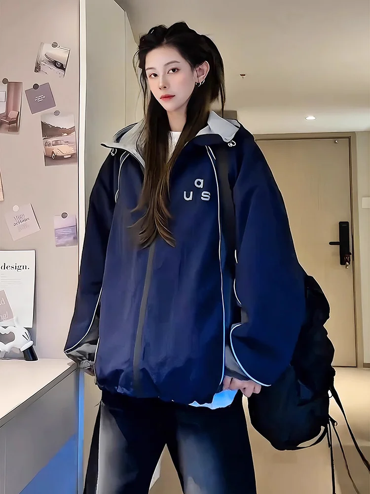 Двусторонняя куртка Cleanfit с капюшоном для мужчин и женщин, осенняя, с американскими светоотражающими полосами, парные куртки
Двусторонняя куртка Cleanfit с капюшоном для мужчин и женщин, осенняя, с американскими светоотражающими полосами, парные куртки