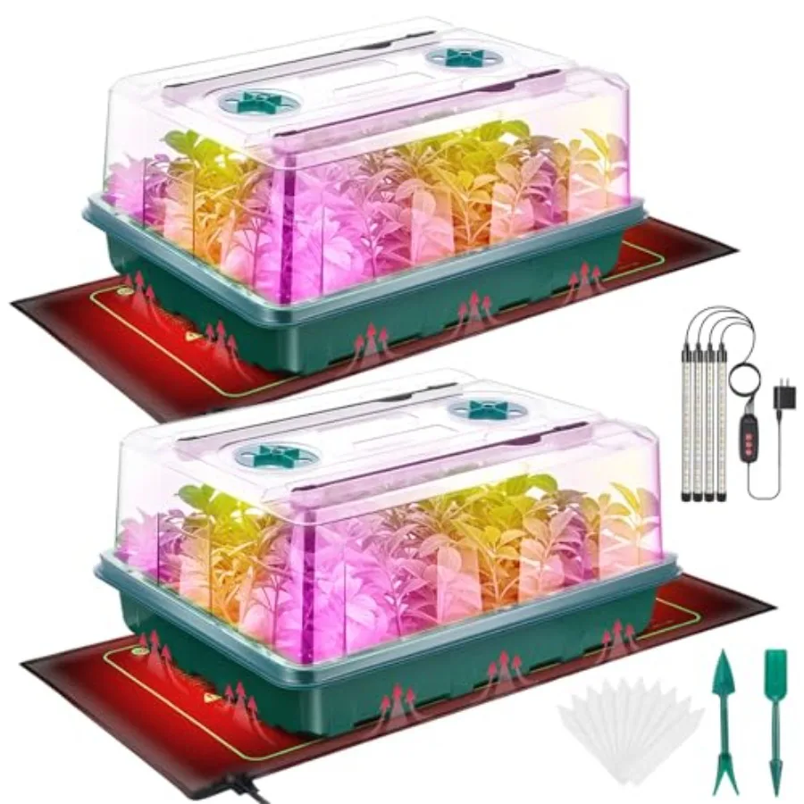Seed Starter Tray Seed Starter Kit with Grow Lights and Heat Mat -Cell Seed Growing Tray Seed Starting Trays Plant Starter Kit
Seed Starter Tray Seed Starter Kit with Grow Lights and Heat Mat -Cell Seed Growing Tray Seed Starting Trays Plant Starter Kit