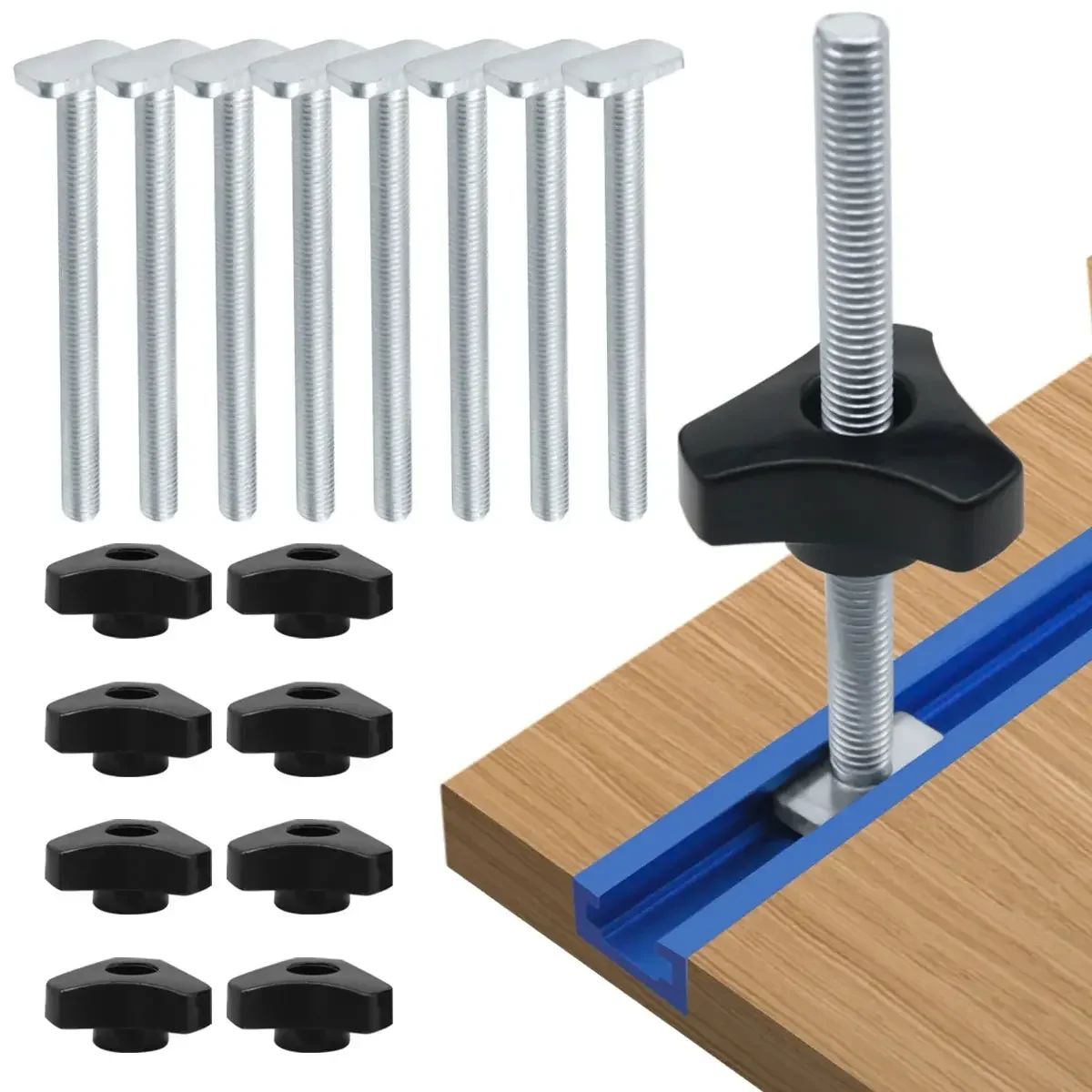 10/16Pcs T Bolt Knob Kit - Miter Track Sliding Nut T-Slider T Slot T Bolt and Nut Set - T Screw and Plastic Knob Nut M nuts M M
10/16Pcs T Bolt Knob Kit - Miter Track Sliding Nut T-Slider T Slot T Bolt and Nut Set - T Screw and Plastic Knob Nut M nuts M M