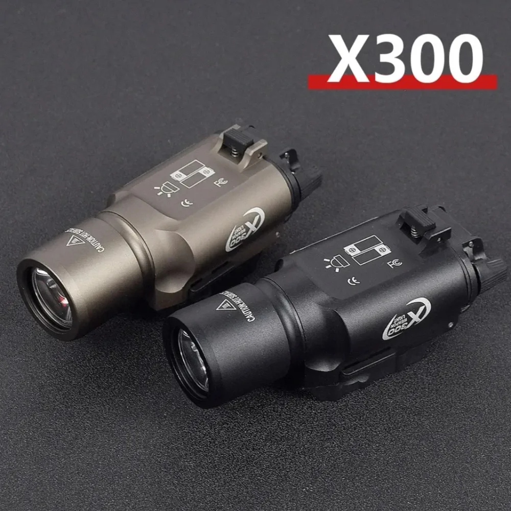 X300 X300U Constant/Momentary Flashlight Aluminum Alloy Hanging Strobe Tactical Scout Gun Light Fit 20MM Rail Outdoor Hunting
X300 X300U Constant/Momentary Flashlight Aluminum Alloy Hanging Strobe Tactical Scout Gun Light Fit 20MM Rail Outdoor Hunting