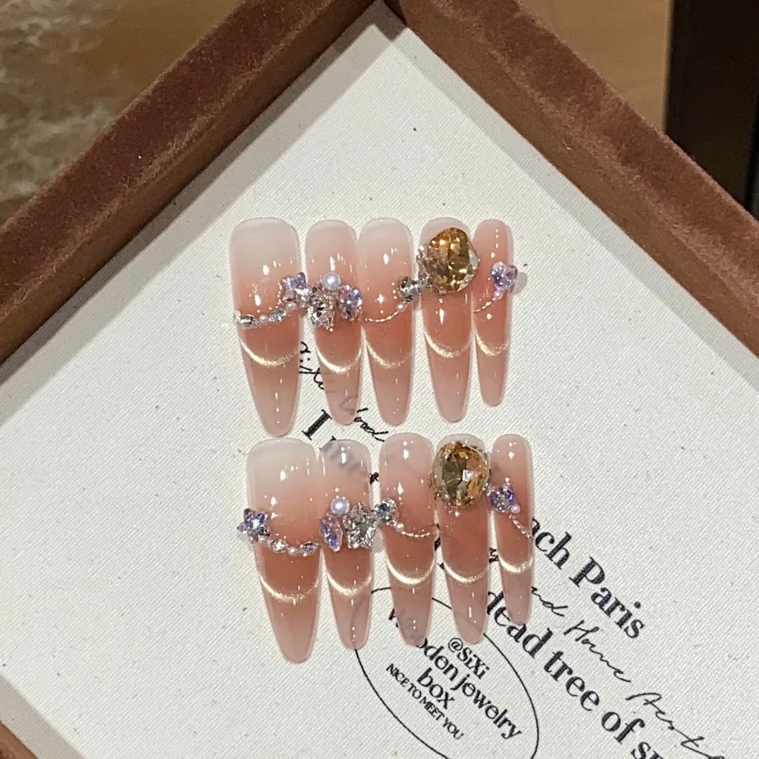 Long Almond Handmade Press on Nails Shiny Gradient Pink Cat Eye False Nails Daily Wearable Manicure DIY French Fake Nail Tips
Long Almond Handmade Press on Nails Shiny Gradient Pink Cat Eye False Nails Daily Wearable Manicure DIY French Fake Nail Tips