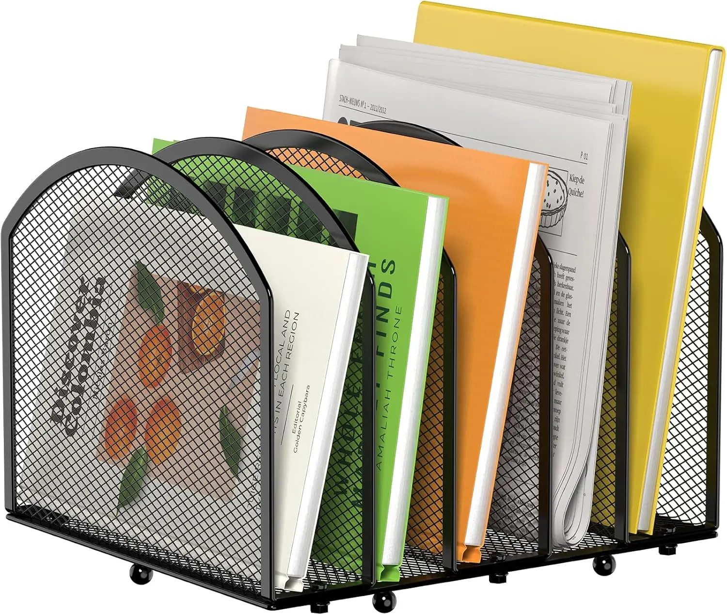 5-Section Desk File Organizer, Vertical Desktop Mail Sorter with Metal Mesh for Office School Classroom, Black
5-Section Desk File Organizer, Vertical Desktop Mail Sorter with Metal Mesh for Office School Classroom, Black