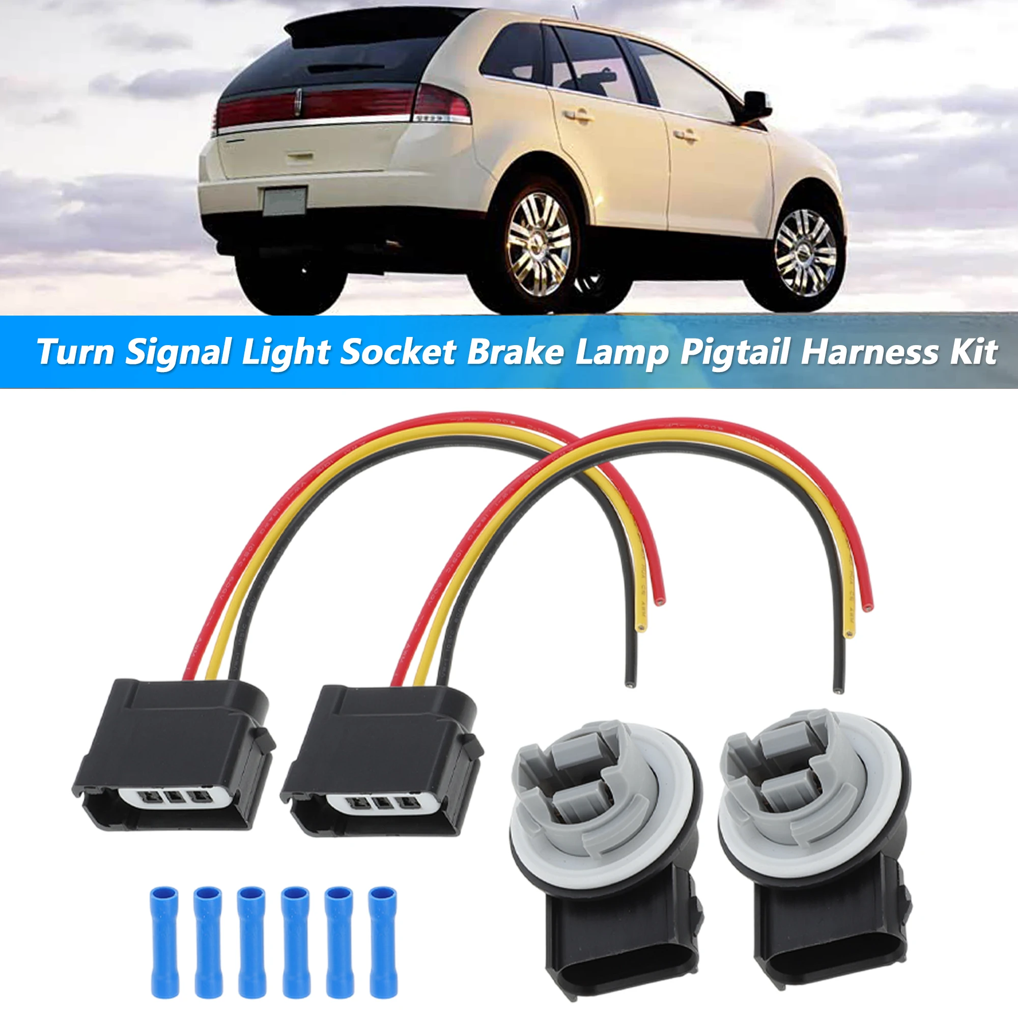 X Autohaux, 2 комплекта, гнездо указателя поворота, жгут проводов стоп-сигнала для Ford F-150 Focus
X Autohaux, 2 комплекта, гнездо указателя поворота, жгут проводов стоп-сигнала для Ford F-150 Focus