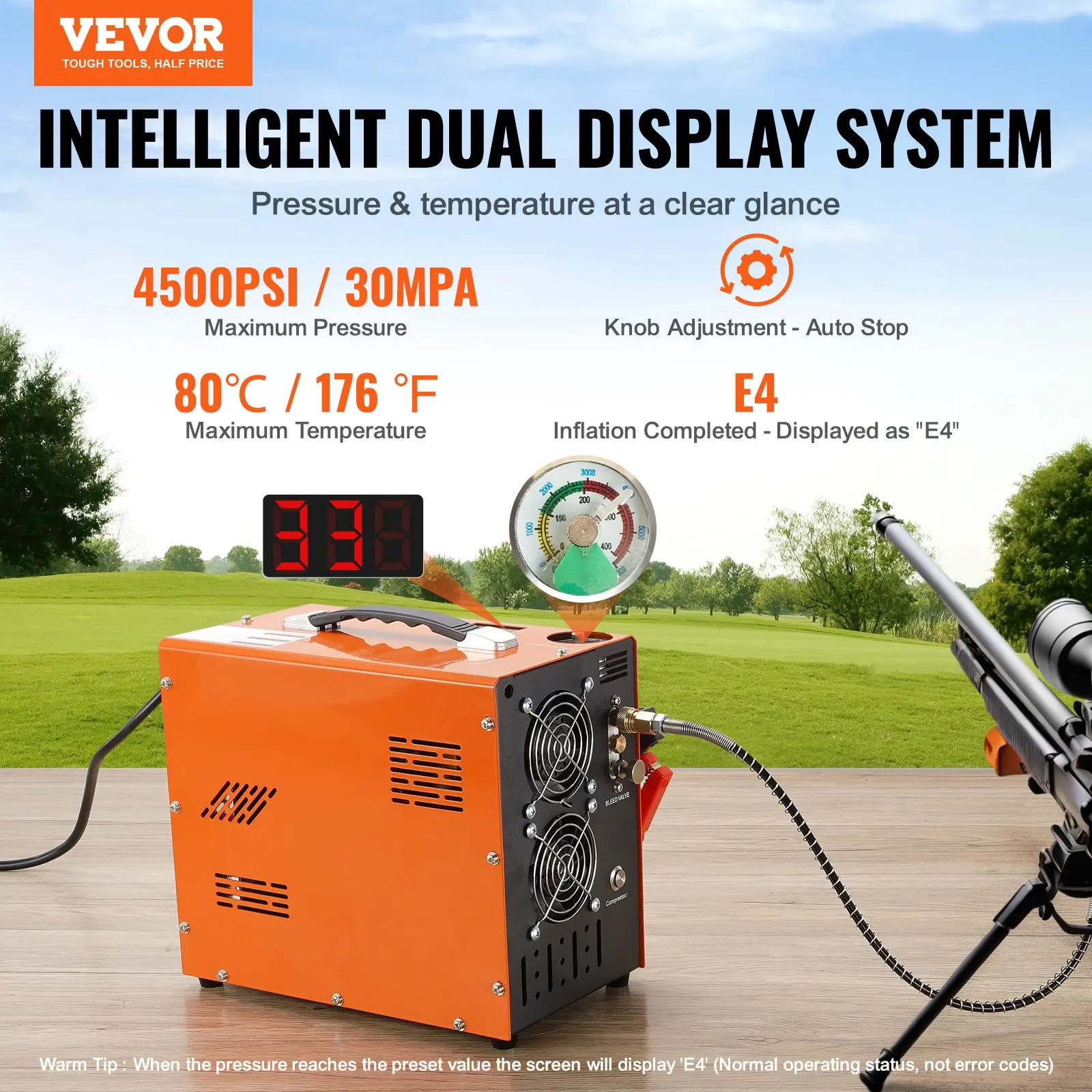 PCP Air Compressor, 4500PSI/30Mpa Portable PCP Airgun Compressor With Built-in Power Converter, Auto-Stop | DC12V/AC120V | Oil
PCP Air Compressor, 4500PSI/30Mpa Portable PCP Airgun Compressor With Built-in Power Converter, Auto-Stop | DC12V/AC120V | Oil