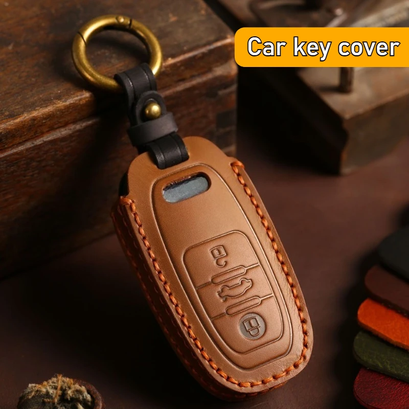For Audi A4 A4L A5 Q5L Q7 Car Key Cover Full Package High-end Handmade Genuine Leather Smart Key Protective Cover Accessories
For Audi A4 A4L A5 Q5L Q7 Car Key Cover Full Package High-end Handmade Genuine Leather Smart Key Protective Cover Accessories