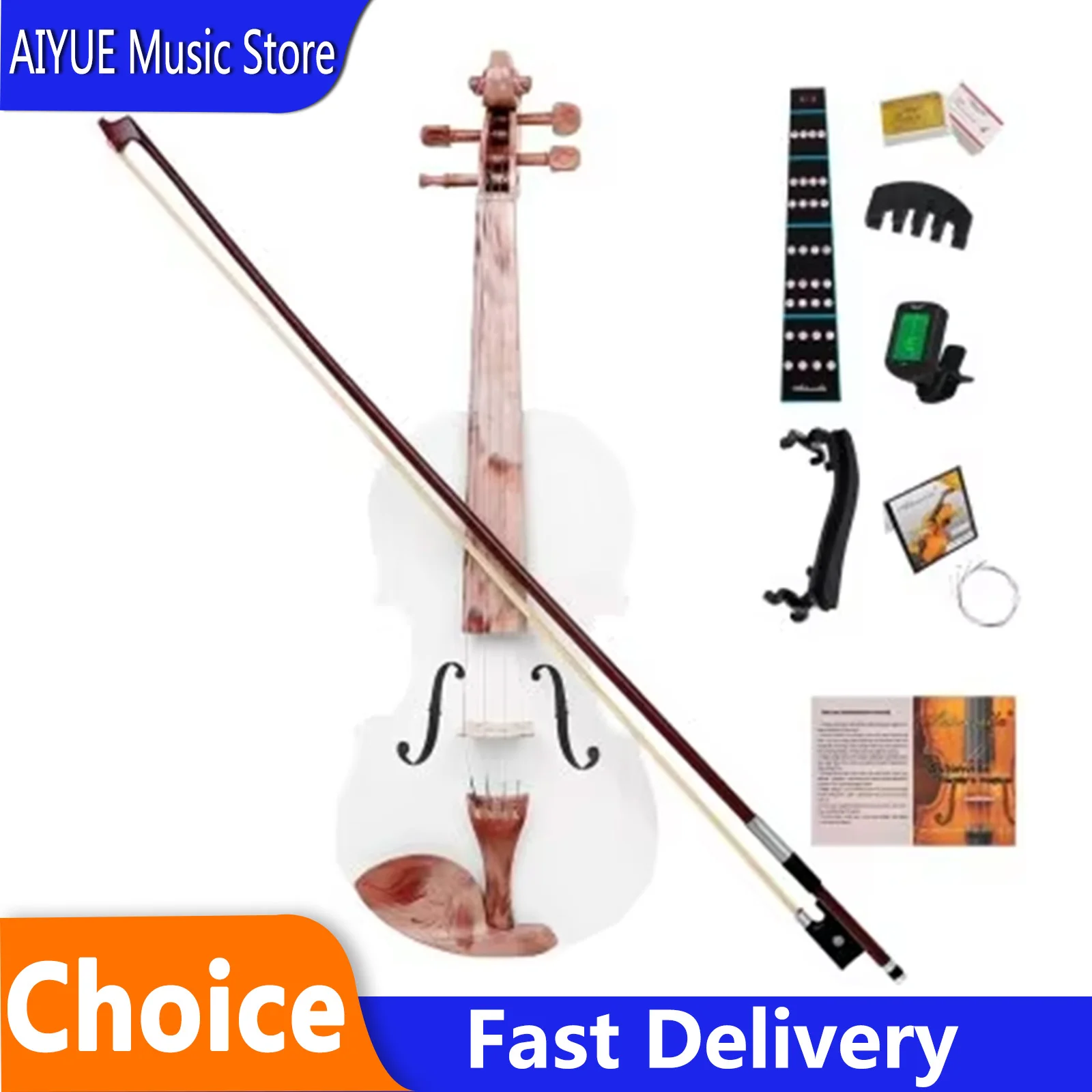 4/4 Violin Solid Wood White Marble Pattern Violin Hand Carving Suitable For Performance Beginners Violin Instrument With Parts
4/4 Violin Solid Wood White Marble Pattern Violin Hand Carving Suitable For Performance Beginners Violin Instrument With Parts