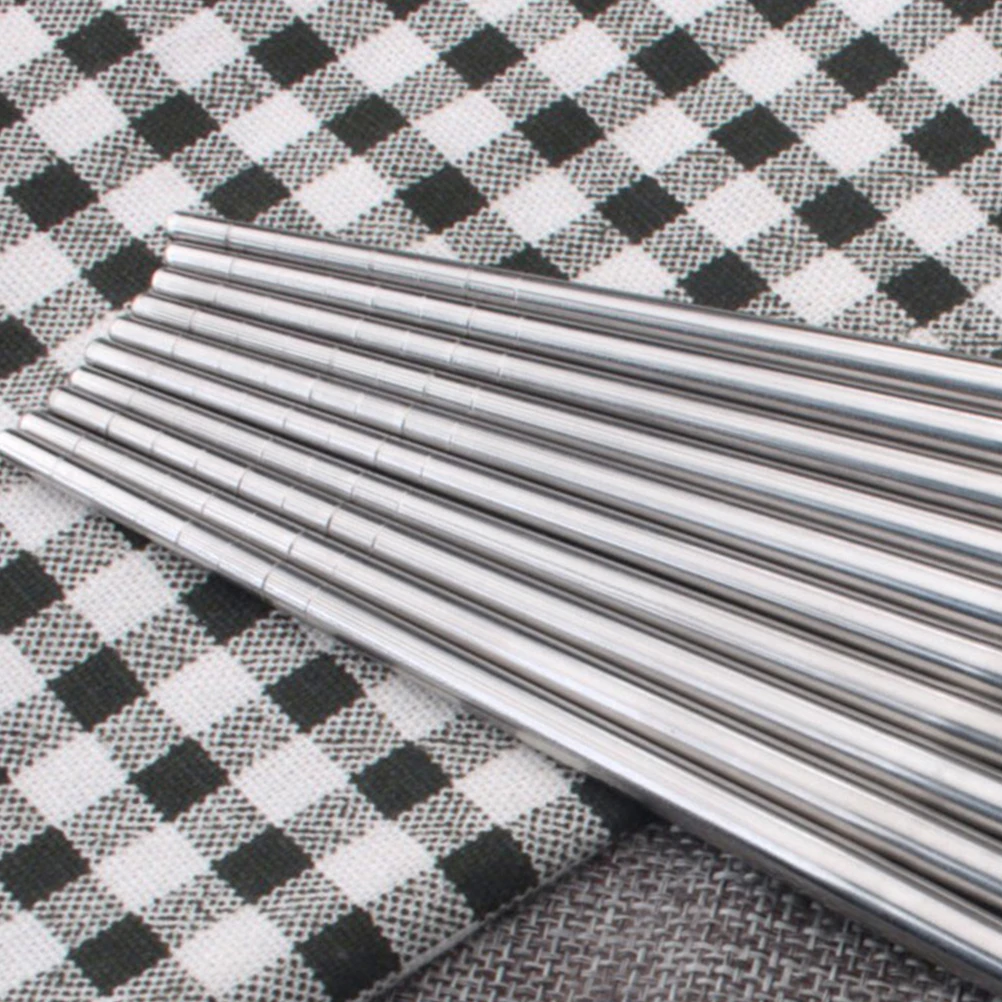 10 шт. палочки для еды из нержавеющей стали, нескользящие, легкие, многоразовые, нескользящие палочки для еды, портативный кухонный барный набор, обеденный набор
10 шт. палочки для еды из нержавеющей стали, нескользящие, легкие, многоразовые, нескользящие палочки для еды, портативный кухонный барный набор, обеденный набор